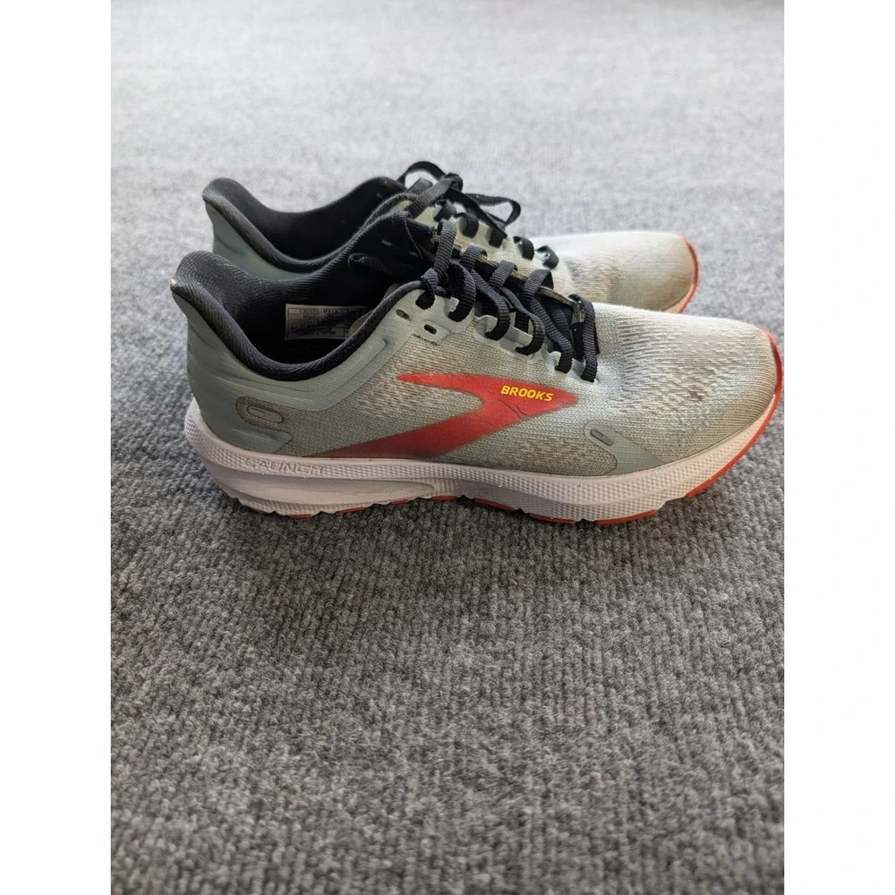 Brooks Launch 9 Womens Size 6.5 Running Shoes Gray Red Athletic Sneakers 1203731